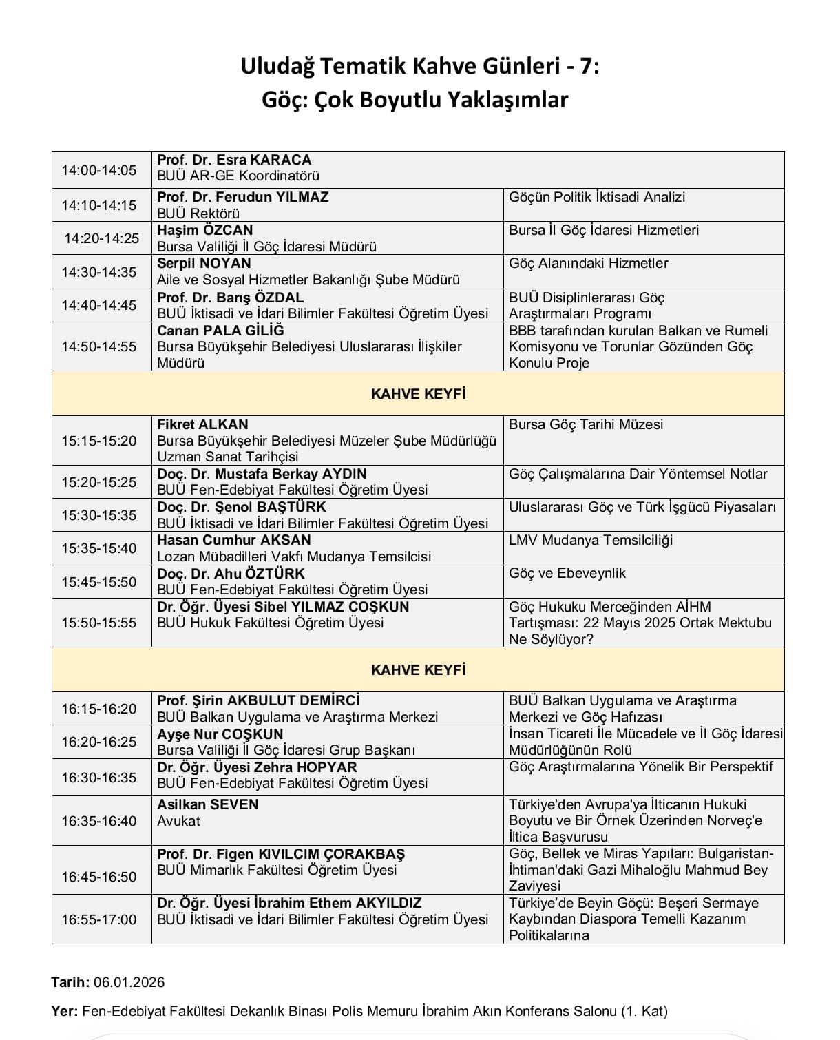  program ar ge kahve günleri göç